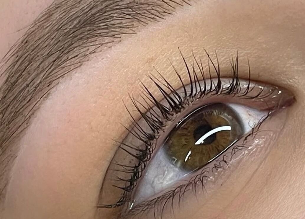 Close-up of beautifully enhanced lashes at The Lash Chick, Devine, Texas, US.