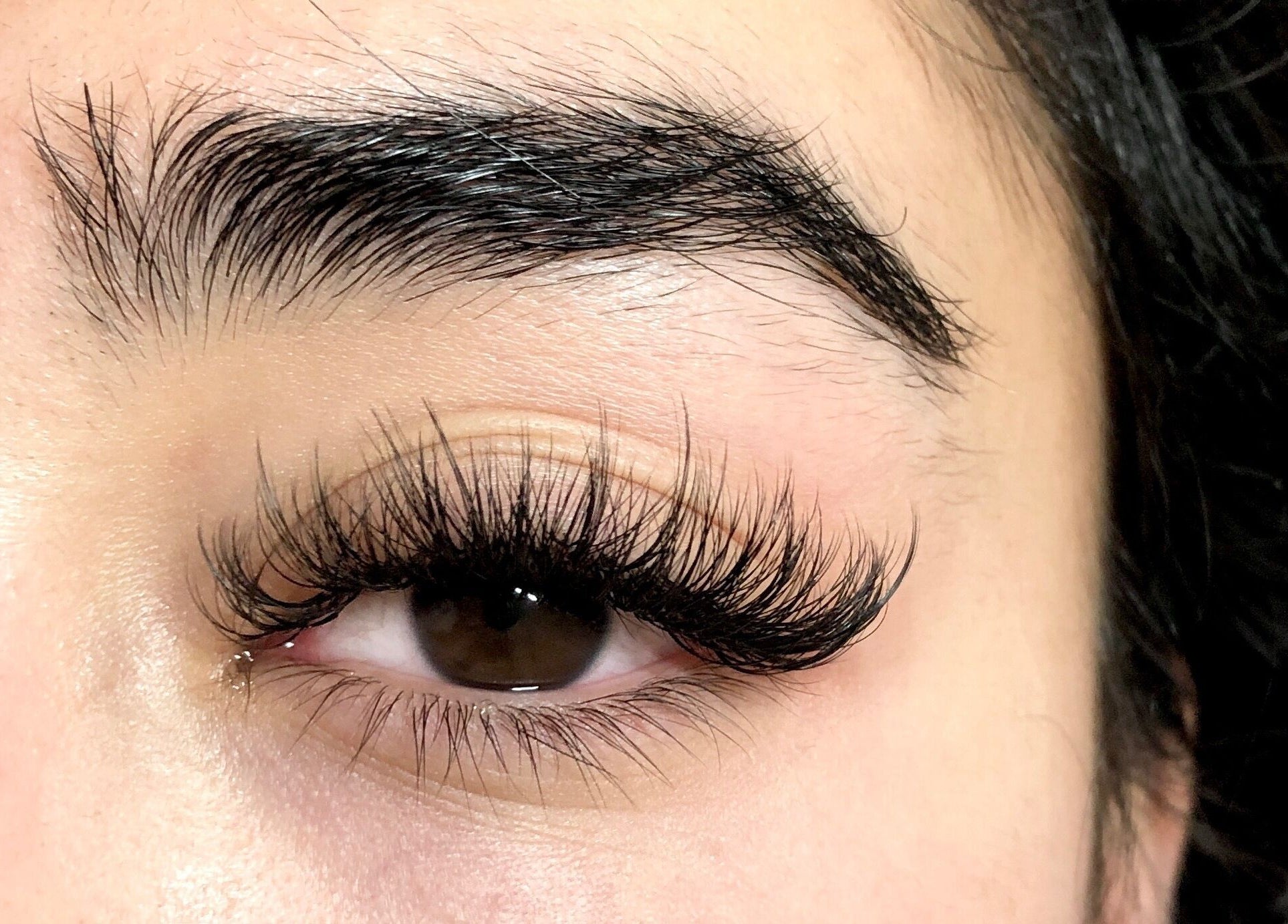 Close-up of elegant lash extensions at Lashed in London, London, England, GB.