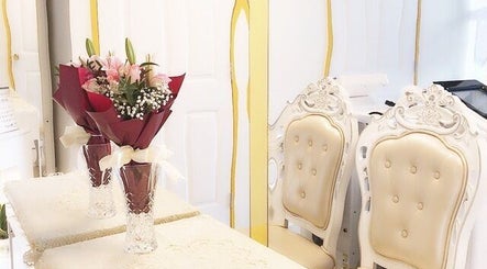 Elegant chairs and floral bouquets at Best Beauty Hair Removal, Singapore, Singapore, SG.