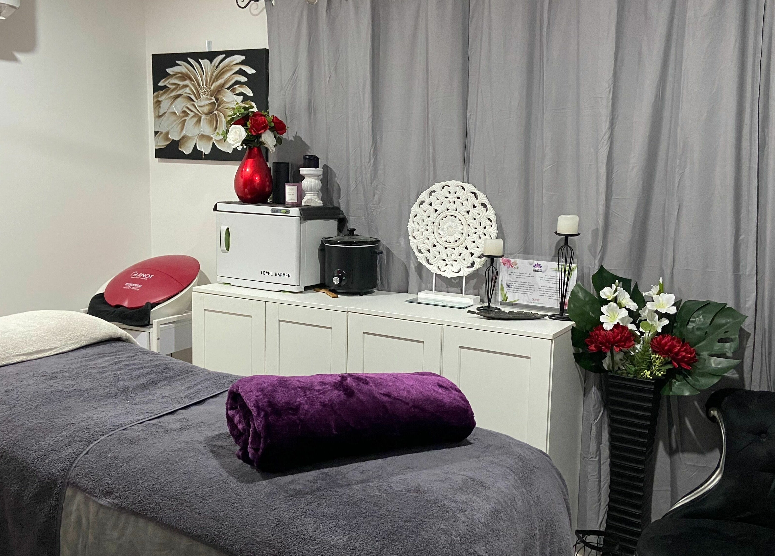 Tranquil treatment room at Northern Beauty Bullsbrook in Bullsbrook, Western Australia, AU with elegant decor.