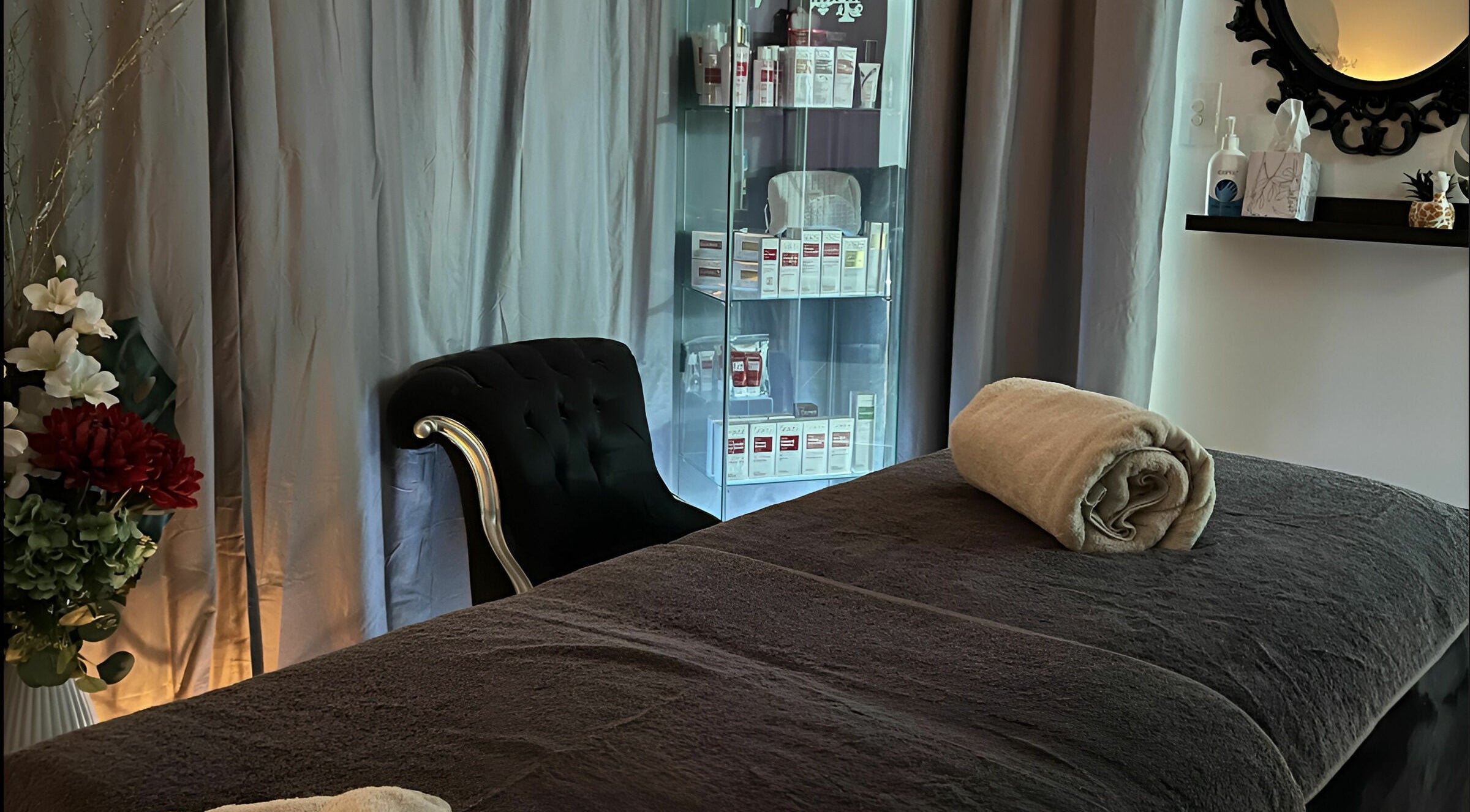 Relaxing treatment room at Northern Beauty Bullsbrook, Bullsbrook, Western Australia, AU, featuring plush seating.