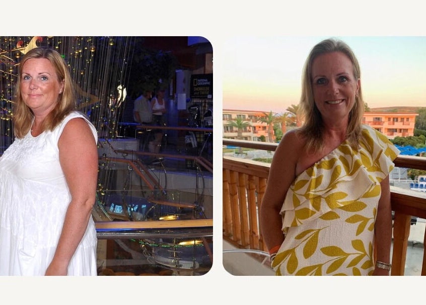 A woman showcases her transformation journey with The 121 Diet by Cambridge Weight Plan with Vanessa, UK, UK, GB.
