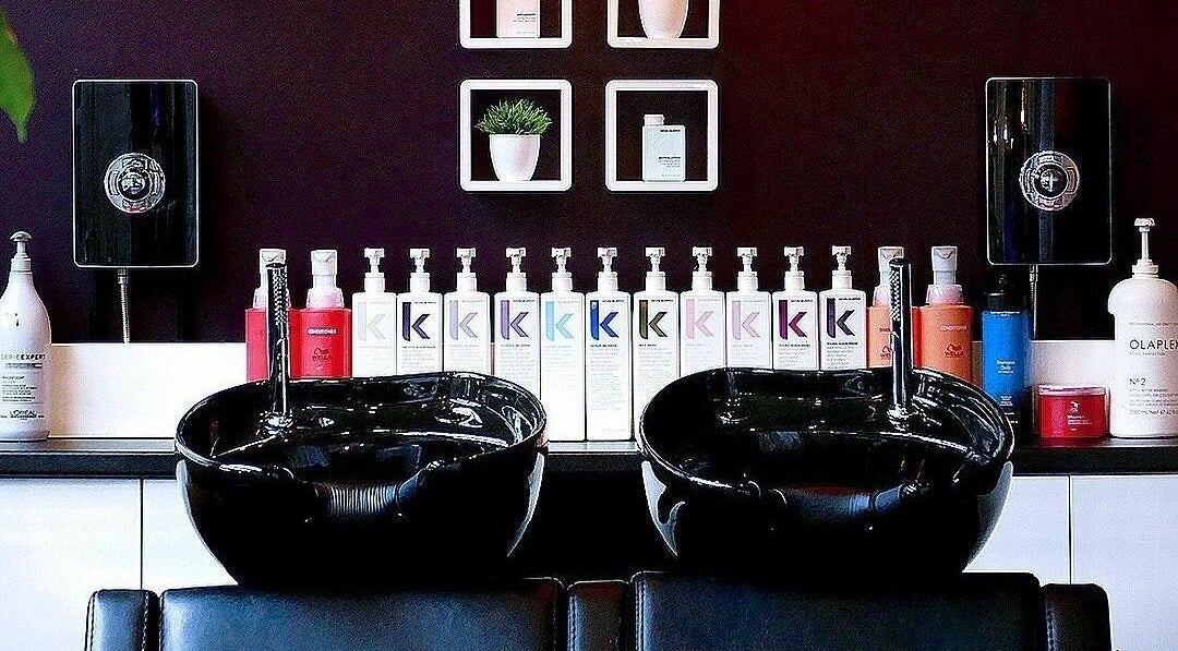 Sleek shampoo stations with luxury hair care products at The Salt Room, Sowerby Bridge, England, GB.