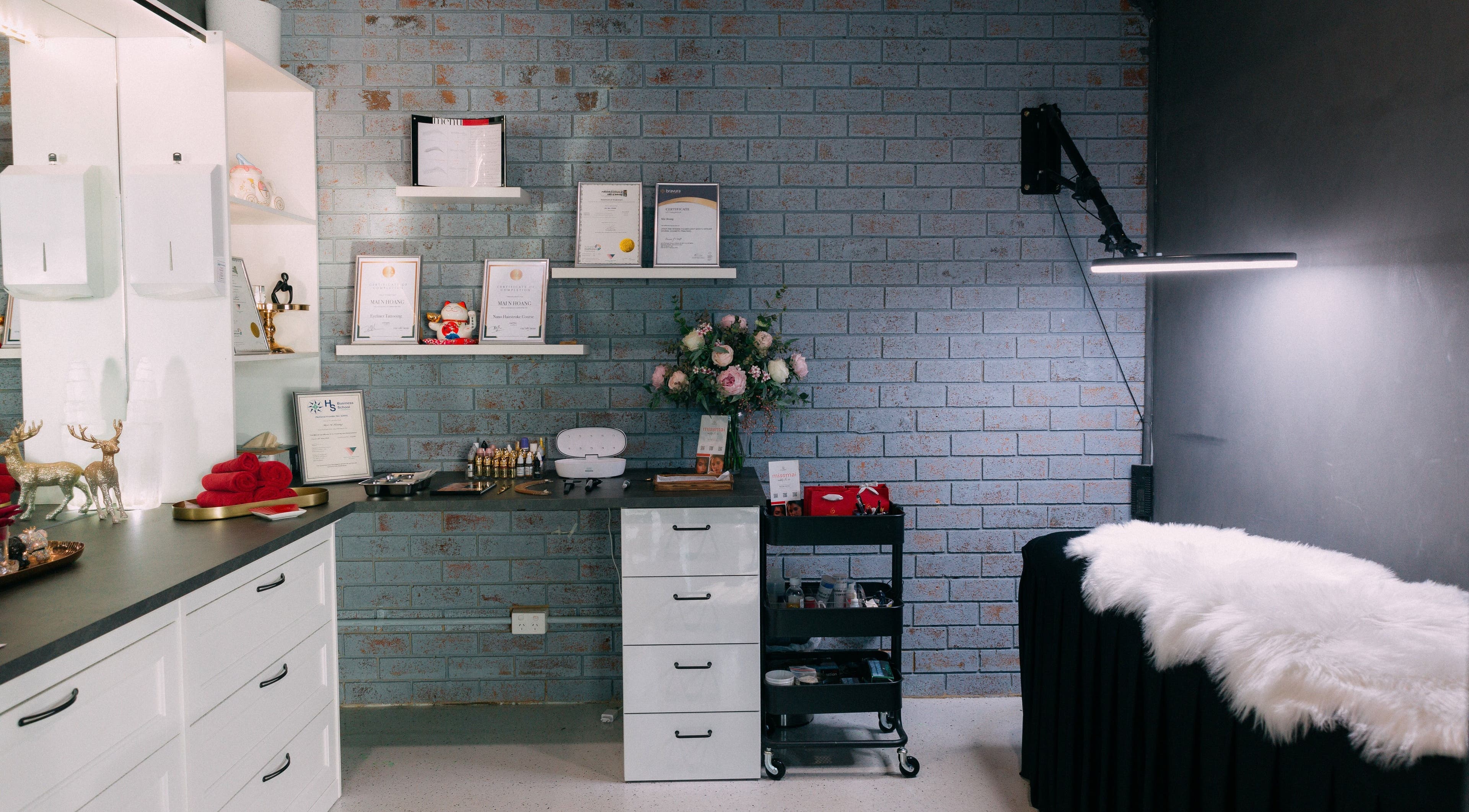 Miss Mai Artistry and Co interior showcasing a relaxing treatment area in Mount Evelyn, Victoria, AU.