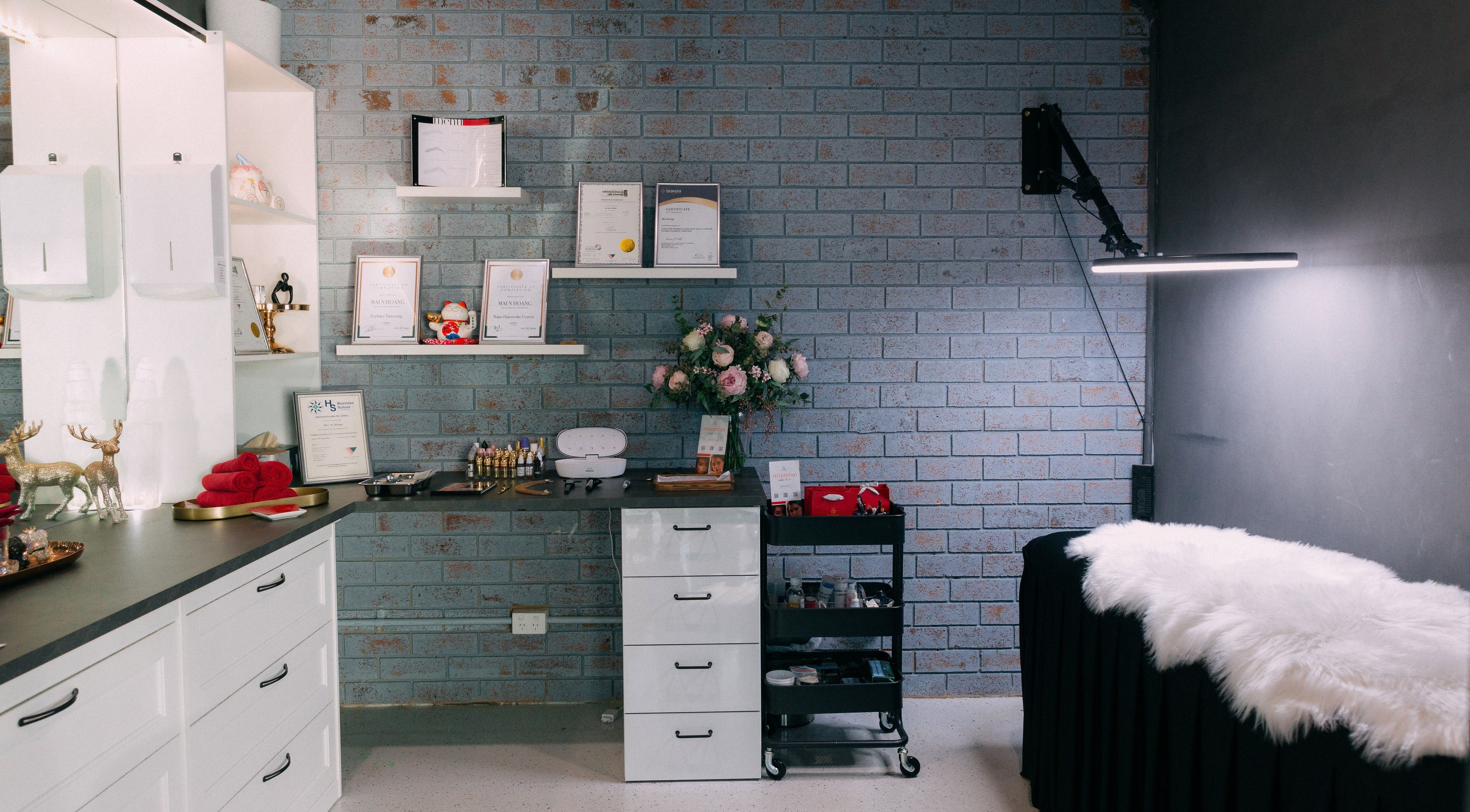 Miss Mai Artistry and Co interior showcasing a relaxing treatment area in Mount Evelyn, Victoria, AU.