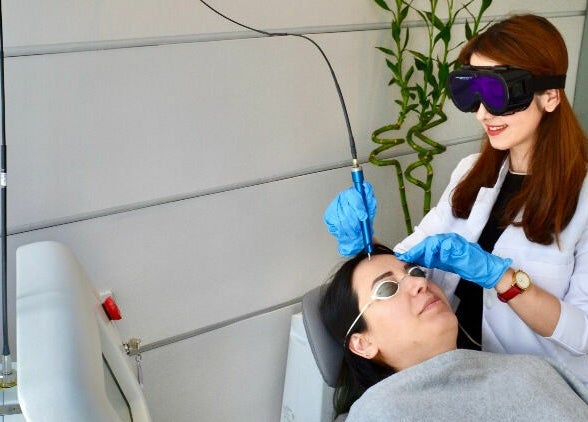 Skin treatment at Paad Wellness and Derm Esthetics, Vancouver, British Columbia, CA.