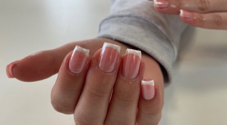 Elegant French manicure beautifully done at Nails By Lois, Glasgow, Scotland, GB.