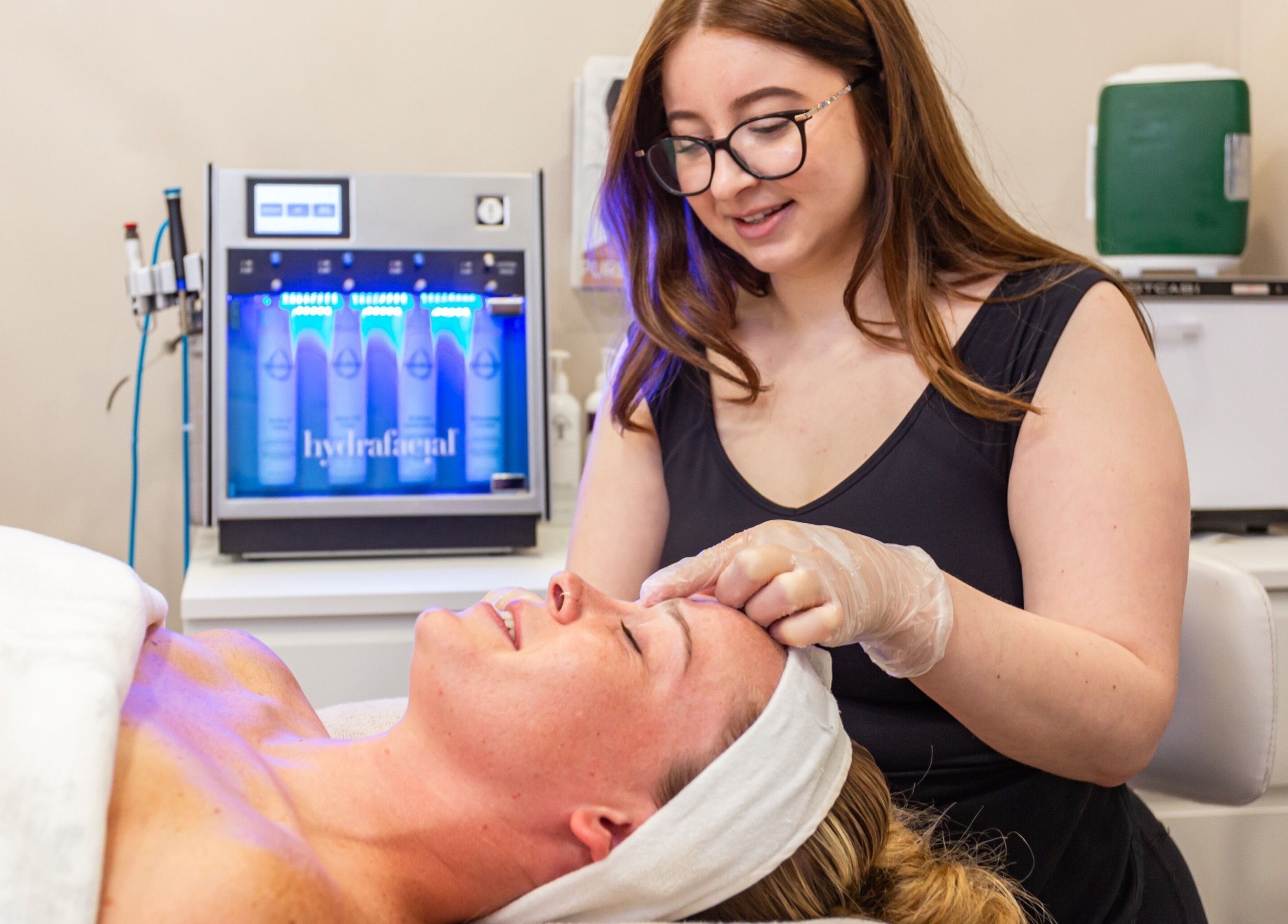 Relaxing facial treatment at STUDIODERMA, Ottawa, Ontario, CA, showcasing expert skincare services.