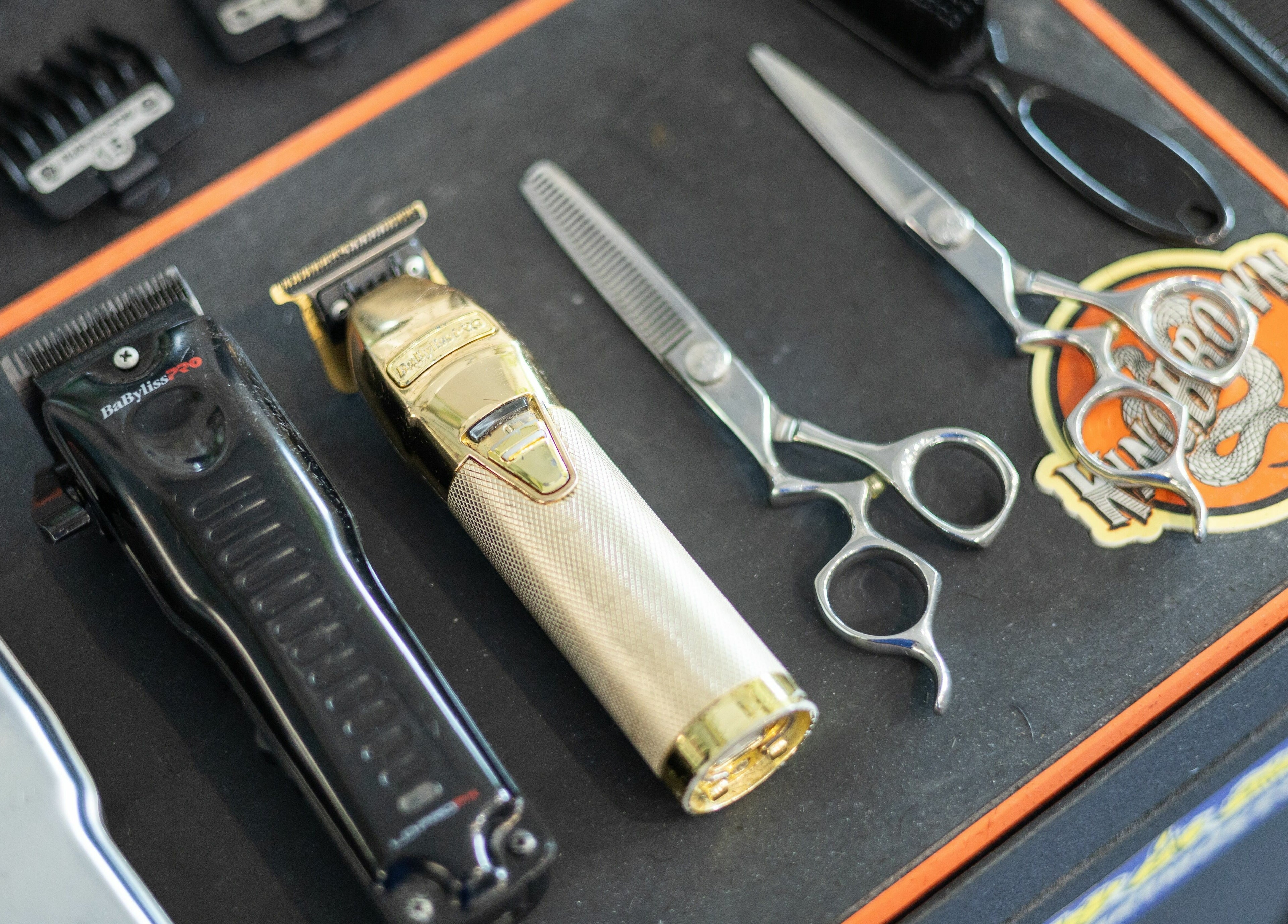 Hair styling tools at Grampa Ed, Banora Point, New South Wales, AU, showcasing quality equipment.