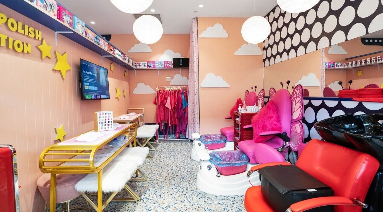 Vibrant children's salon space at StarKids Salon Spa | Parkmore, Keysborough, Victoria, AU with playful decor.