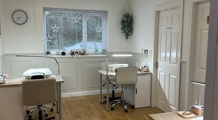 Elegant nail station at Serenity Beauty and Skincare Salon Ltd, Llangefni, North Wales, GB.