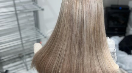 Silky blonde hair styled at Amelia’s Hair and Beauty, Benfleet, England, GB.