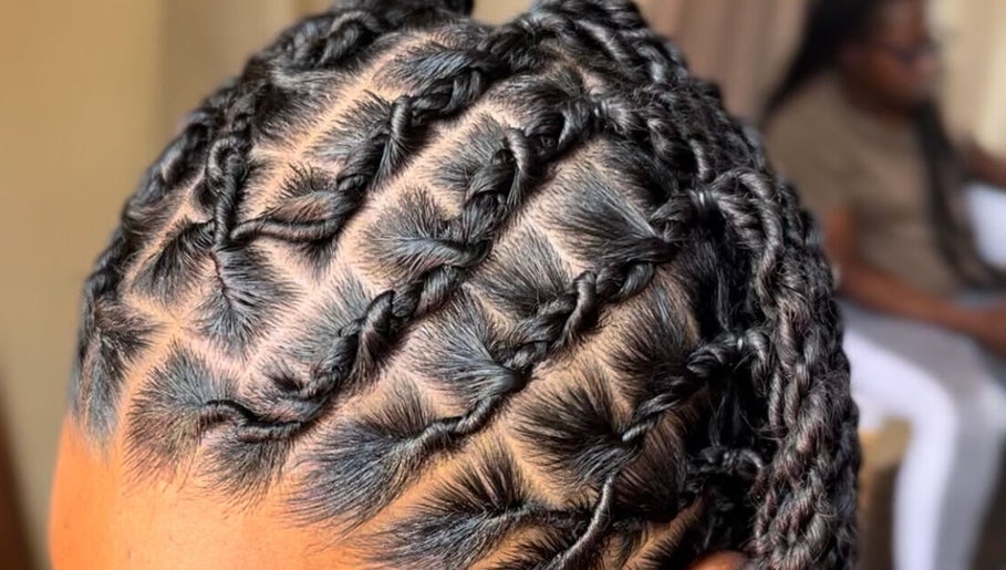 Intricate braid design at Loc N' Hold, Market Hill, Saint George, BB. Showcase your unique style here.