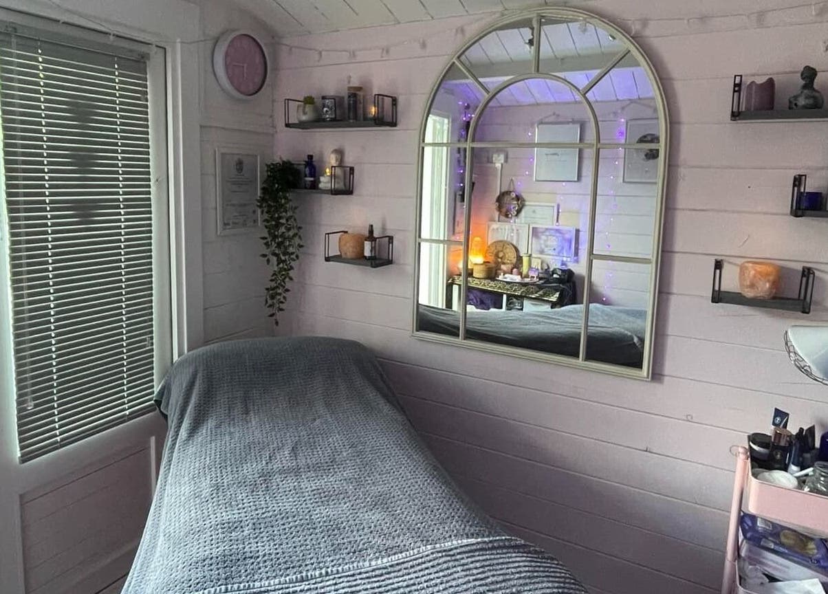 Cozy therapy room at Twilight Garden Complementary Therapies, Chelmsford, England, GB; features relaxing decor.