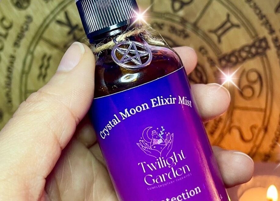 Crystal Moon Elixir Mist bottle from Twilight Garden Complementary Therapies, Chelmsford, England, GB.