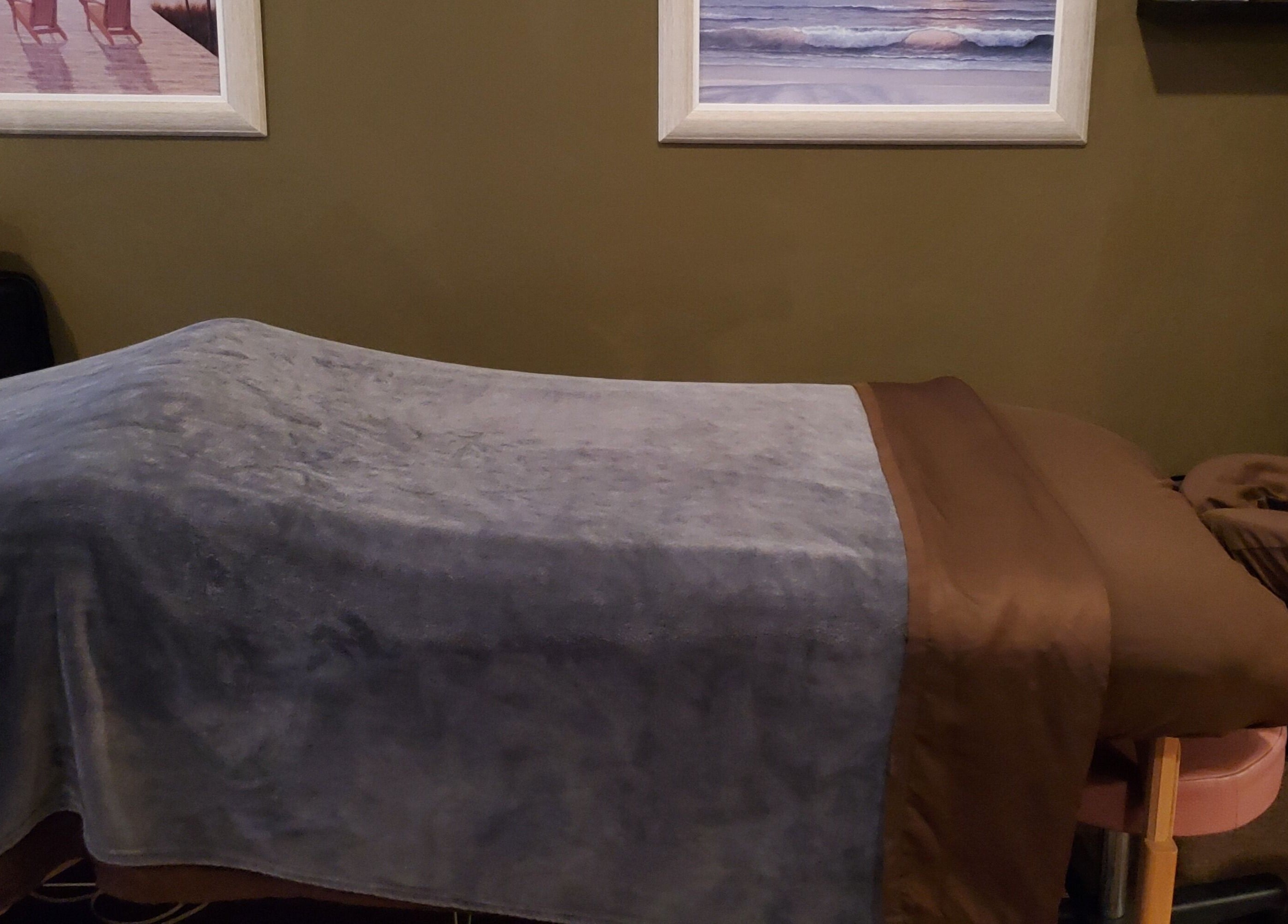 Relaxation massage table at Joy Wellness for Life, Holbrook, Massachusetts, US.