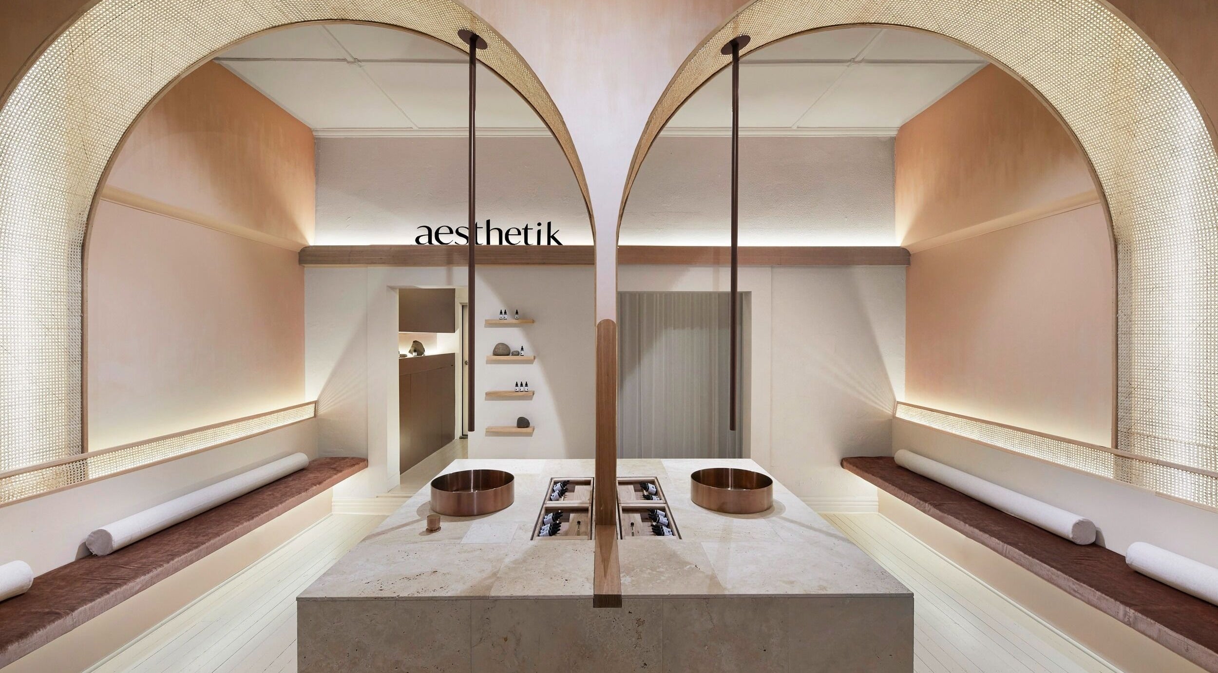 Elegant interior of Aesthetik Skin and Laser, Melbourne, Victoria, AU, featuring calming spa decor.