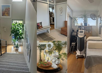 Interior of Contour Studio Perth in Yokine, Western Australia, AU showcasing cozy decor and beauty equipment.