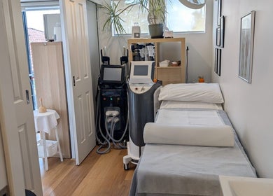 Treatment room with modern equipment at Contour Studio Perth, Yokine, Western Australia, AU.