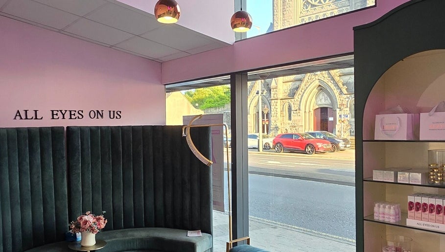 ELZYT's stylish interior in Drogheda, County Louth, IE, showcasing elegant decor and beauty products display.