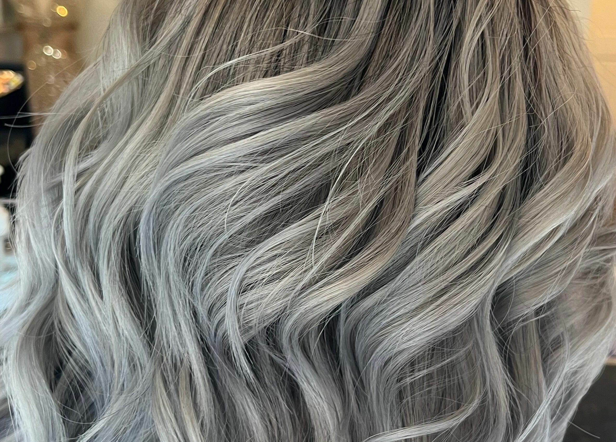 Elegant silver waves hairstyle created at Cevaluk in Waynesboro, Virginia, US, showcasing modern hair trends.