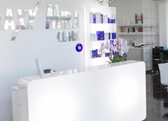 Elegant reception area of Maxx Mira Clinic in Enfield, England, GB featuring sleek design and modern decor.