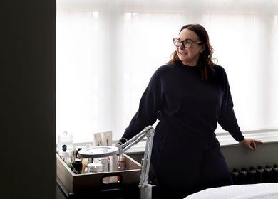 Victoria Cheek Facialist clinic in Leigh-on-sea, England with a serene treatment area.