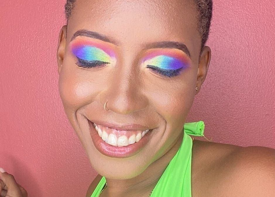 Vibrant eye makeup at YARGs Beauty Creations Salon & Spa Ltd Trinidad, Tunapuna, Tunapuna/Piarco Regional Corporation, TT.