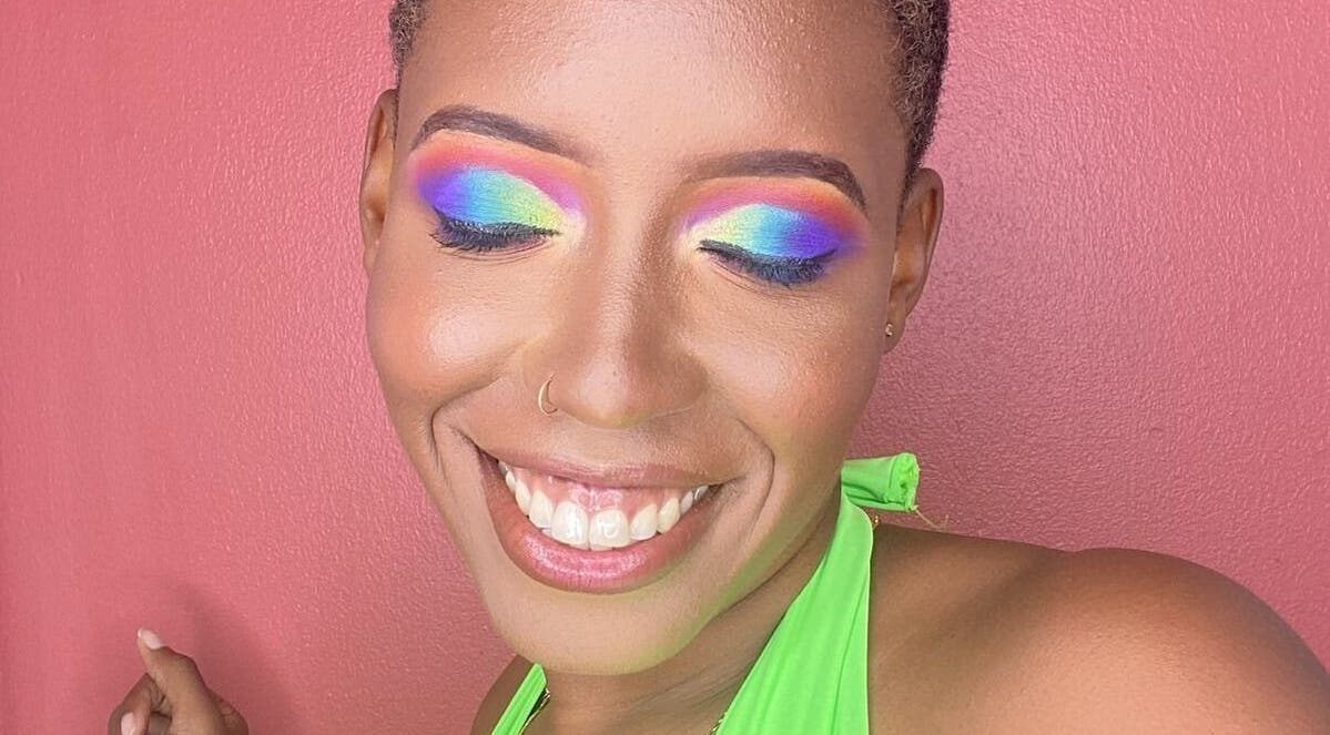 Vibrant eye makeup at YARGs Beauty Creations Salon & Spa Ltd Trinidad, Tunapuna, Tunapuna/Piarco Regional Corporation, TT.