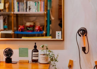 Cozy corner at Salon5, featuring elegant decor and modern amenities in Singapore, Singapore, SG.