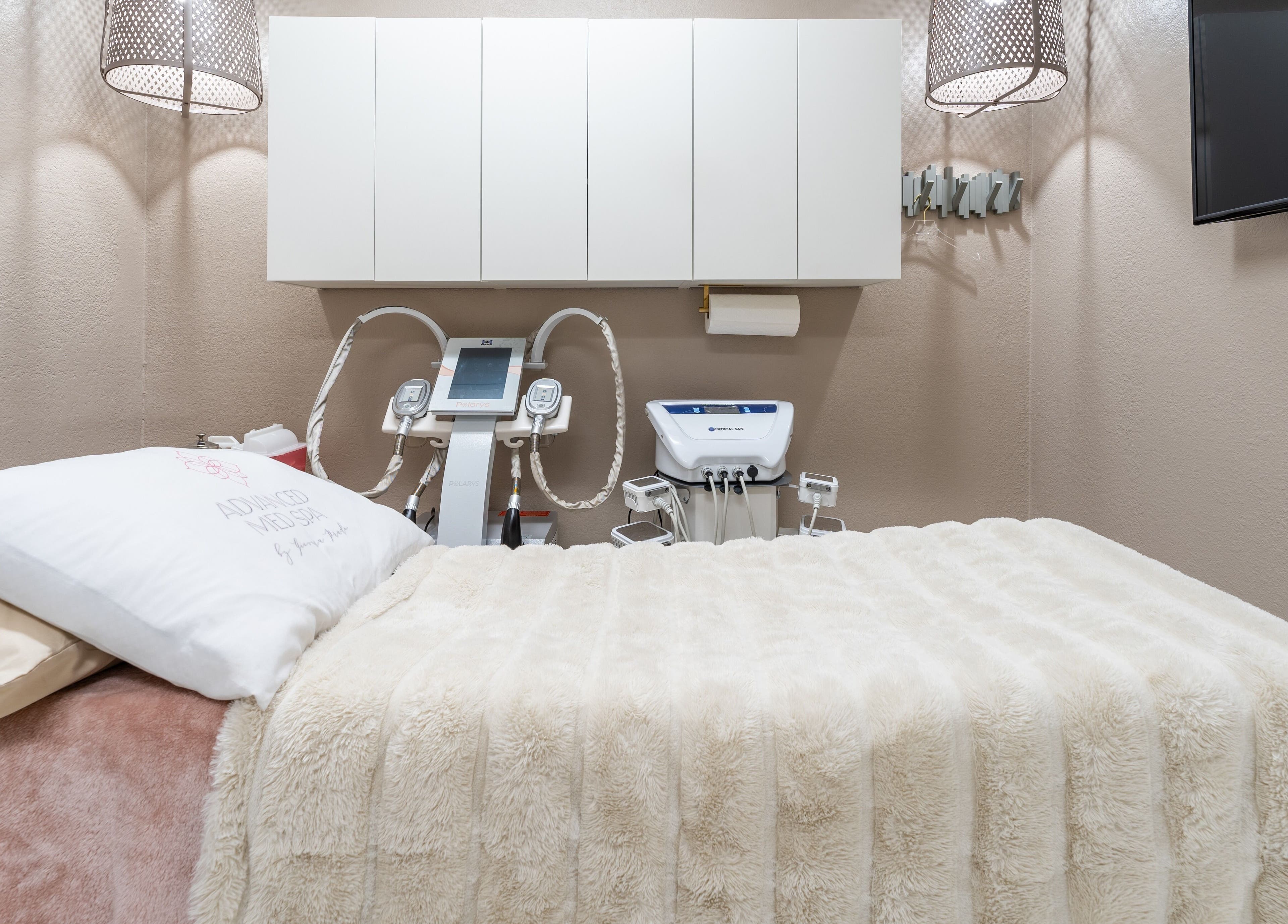 Relaxing treatment room at Advanced Med SPA - Deerfield Beach, Florida, US.