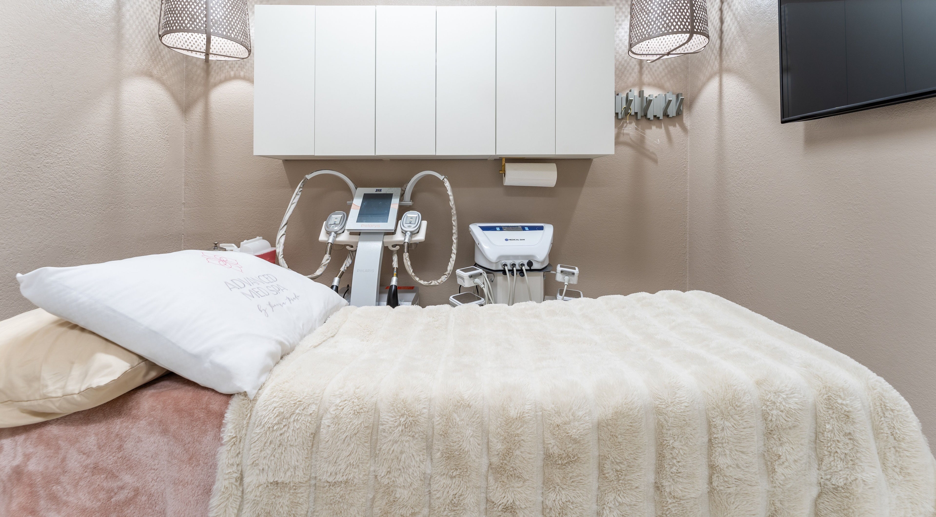 Relaxing treatment room at Advanced Med SPA - Deerfield Beach, Florida, US.