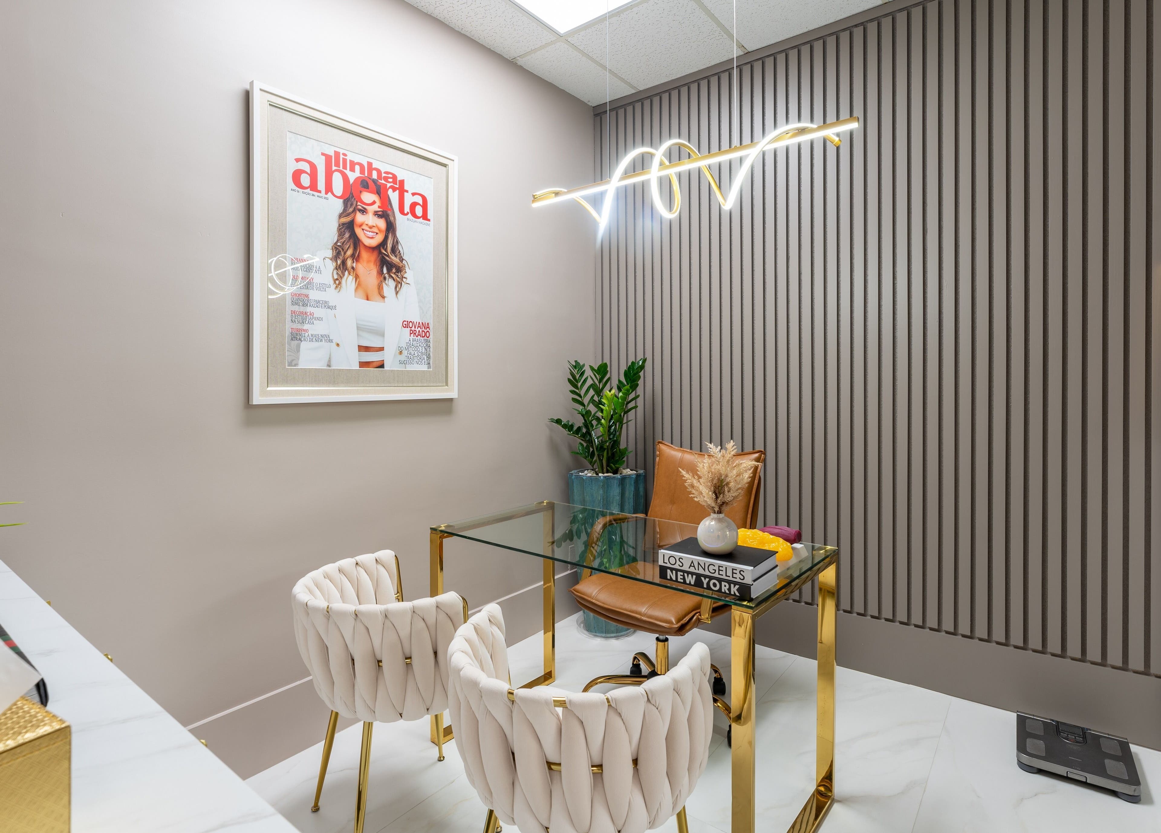 Elegant office at Advanced Med SPA - Deerfield Beach, Florida, US with modern decor and lighting.