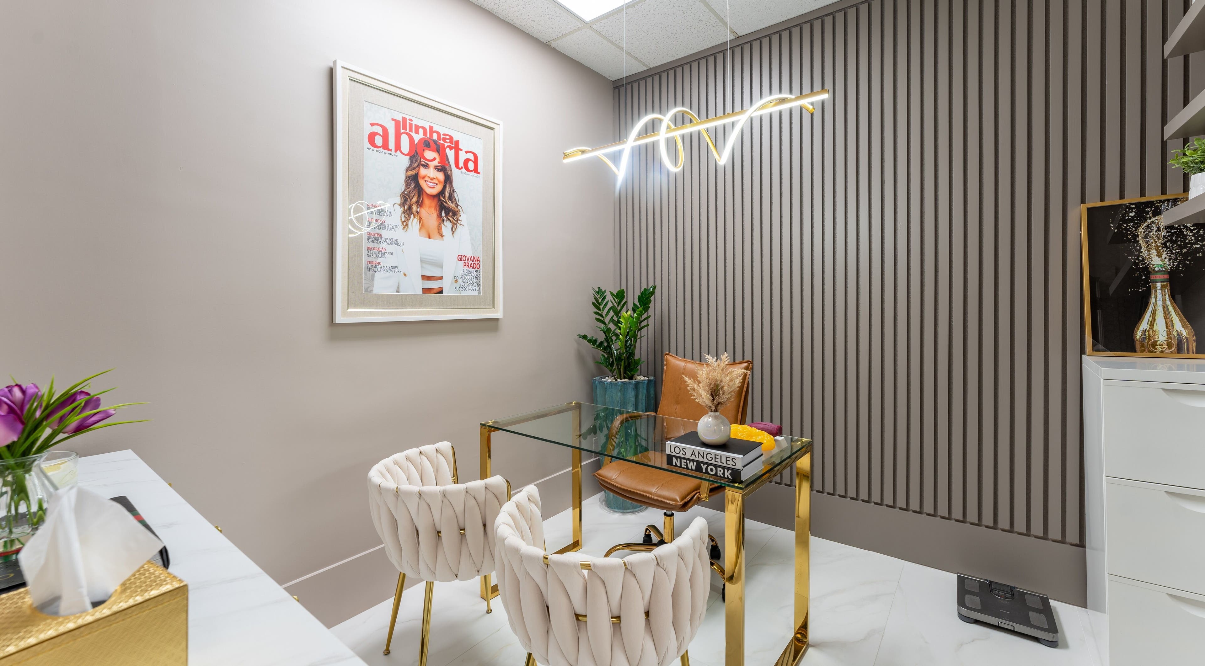 Elegant office at Advanced Med SPA - Deerfield Beach, Florida, US with modern decor and lighting.