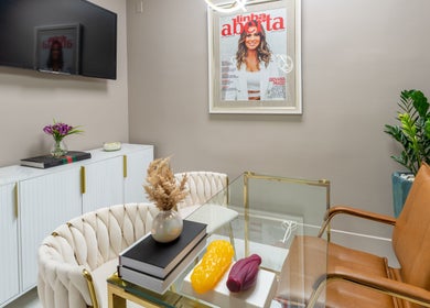 Sophisticated lounge at Advanced Med SPA - Deerfield Beach, featuring chic decor in Deerfield Beach, Florida, US.