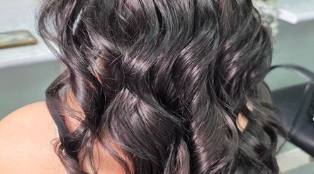 Luxurious dark waves styled at Kym Bongartz Hair, Edinburgh, Scotland, GB.