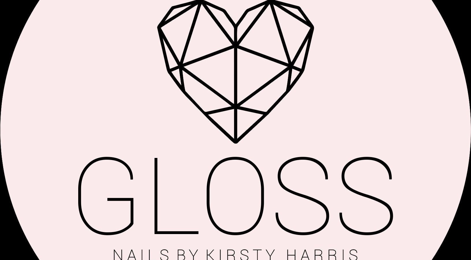 Gloss Nails by Kirsty logo with heart design in Invercargill, Southland, NZ.