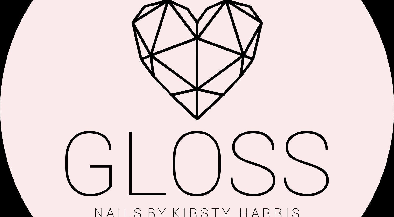 Logo of Gloss Nails by Kirsty with a heart design in Invercargill, Southland, NZ.