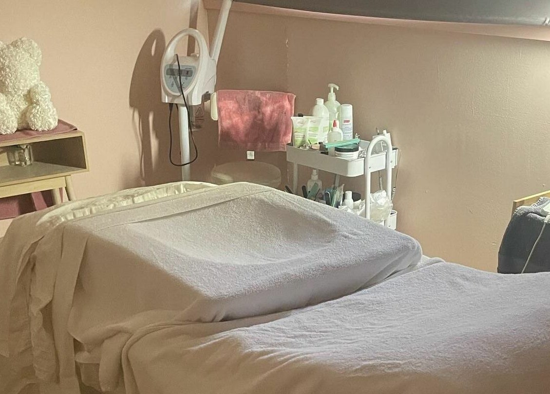 Relaxing treatment room at Kalgoorlie Beauty, Kalgoorlie, Western Australia, AU featuring a soft massage table.
