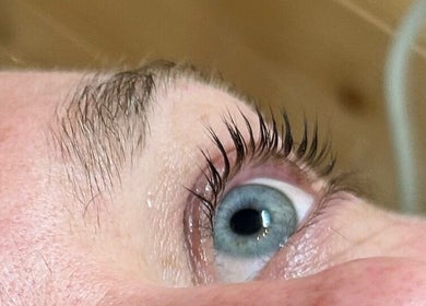 Close-up of elegant lashes at Sara Eaves Beauty in Southend-on-Sea, England, GB.