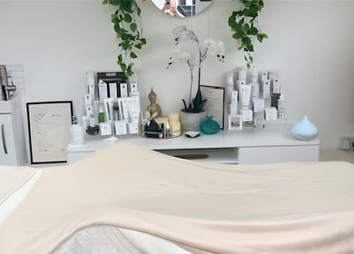 Elegant spa room at Precisions Skin Clinic in Leighton Buzzard, England, GB, featuring a calming atmosphere.