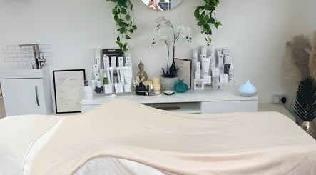 Elegant spa room at Precisions Skin Clinic in Leighton Buzzard, England, GB, featuring a calming atmosphere.