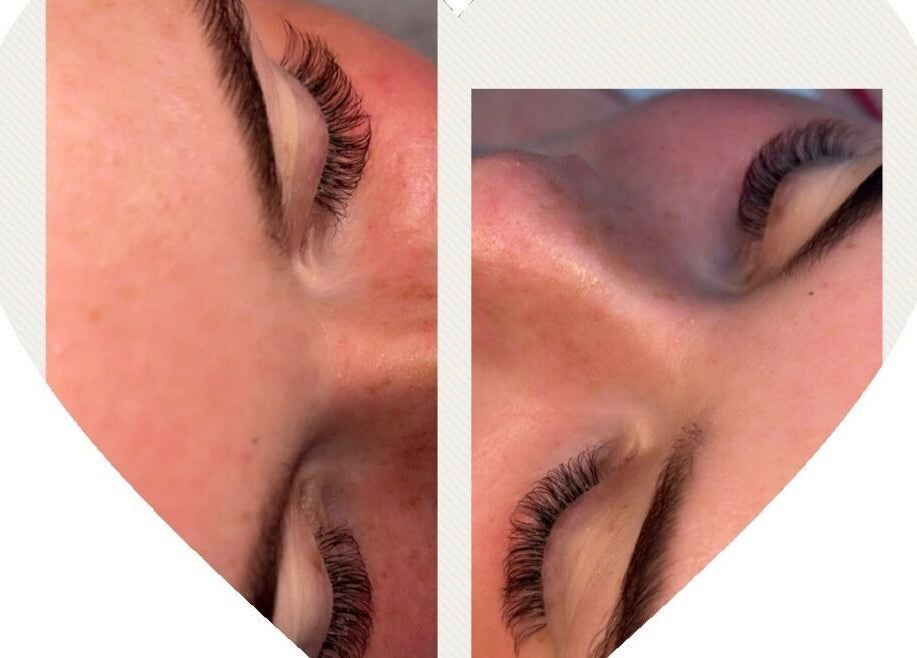 Close-up of expertly applied eyelash extensions at Classy_Baby Beauty, Birmingham, England, GB.