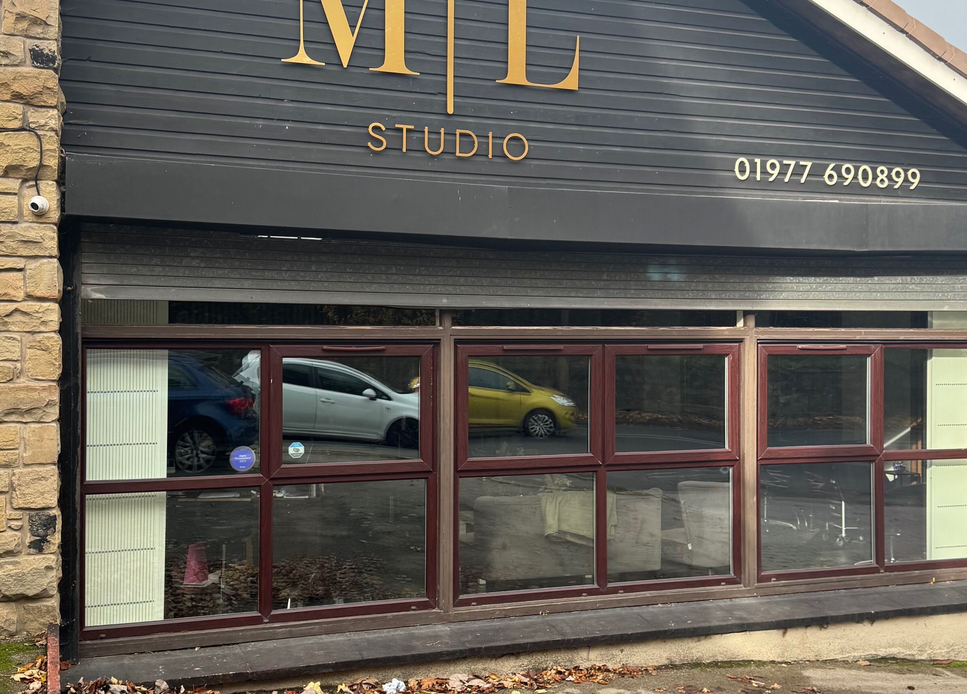 ML Studio entrance with modern facade in Pontefract, England, GB.