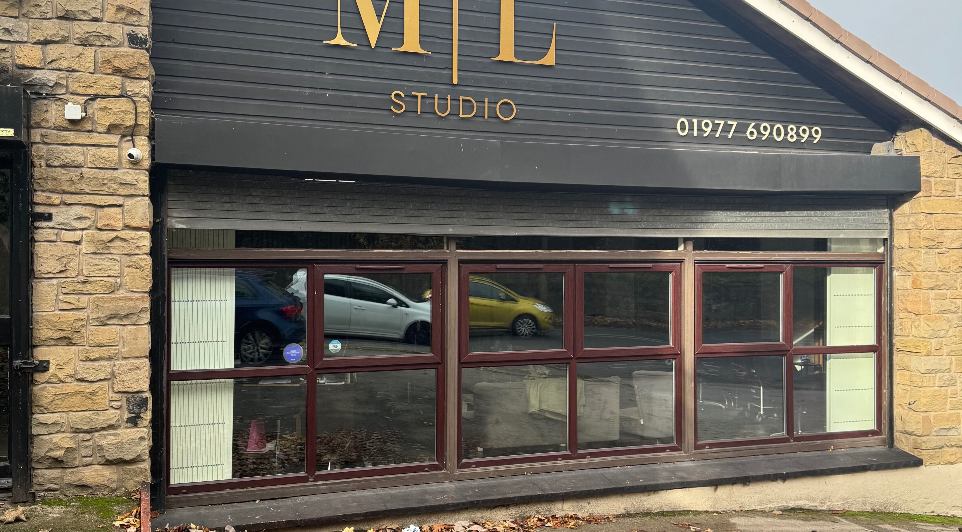 ML Studio entrance with modern facade in Pontefract, England, GB.