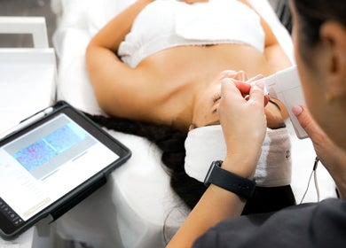 Facial treatment at Skin Lab Sydney in Oatlands, New South Wales, AU with advanced skincare technology.