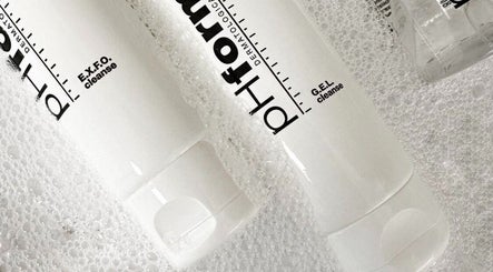 pHformula skincare bottles with foam at Vertex Cosmetology, Cape Town, Western Cape, ZA.