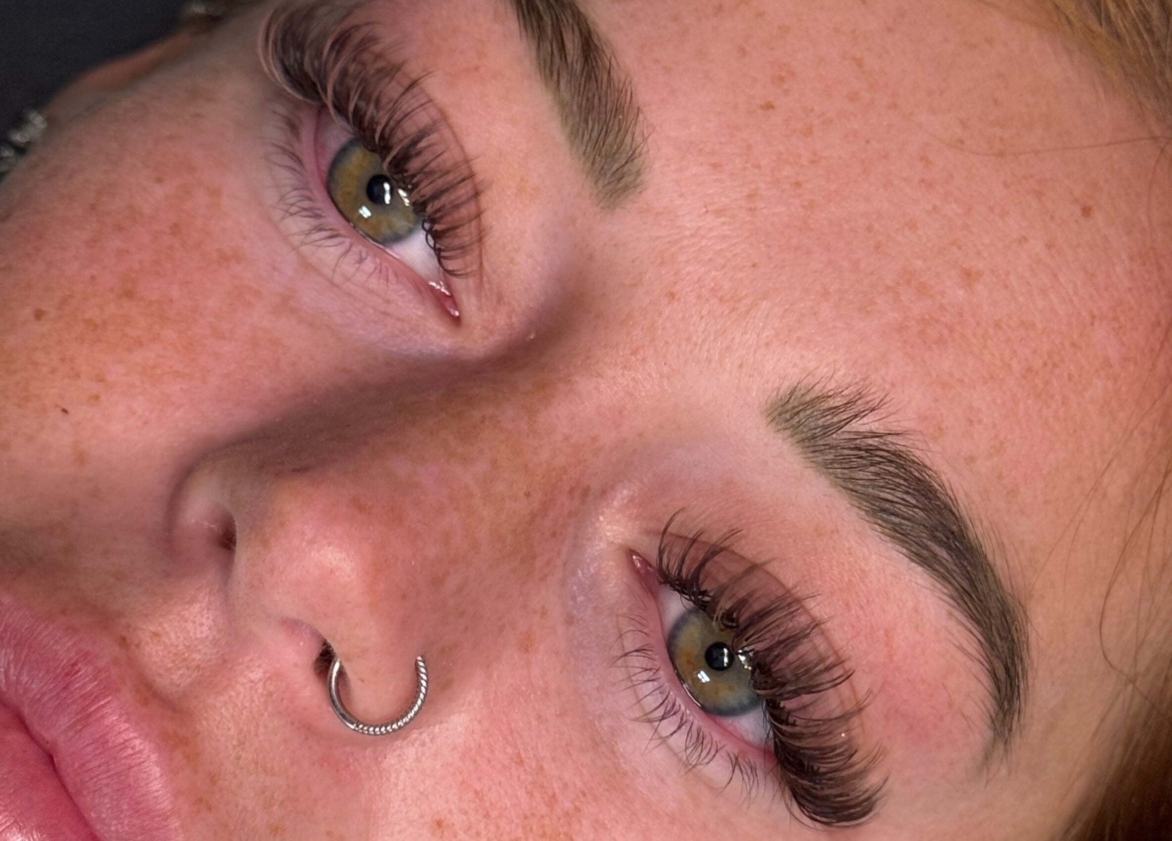 Close-up of flawless eyelashes at That Lash Tech in Wyke, England, GB.