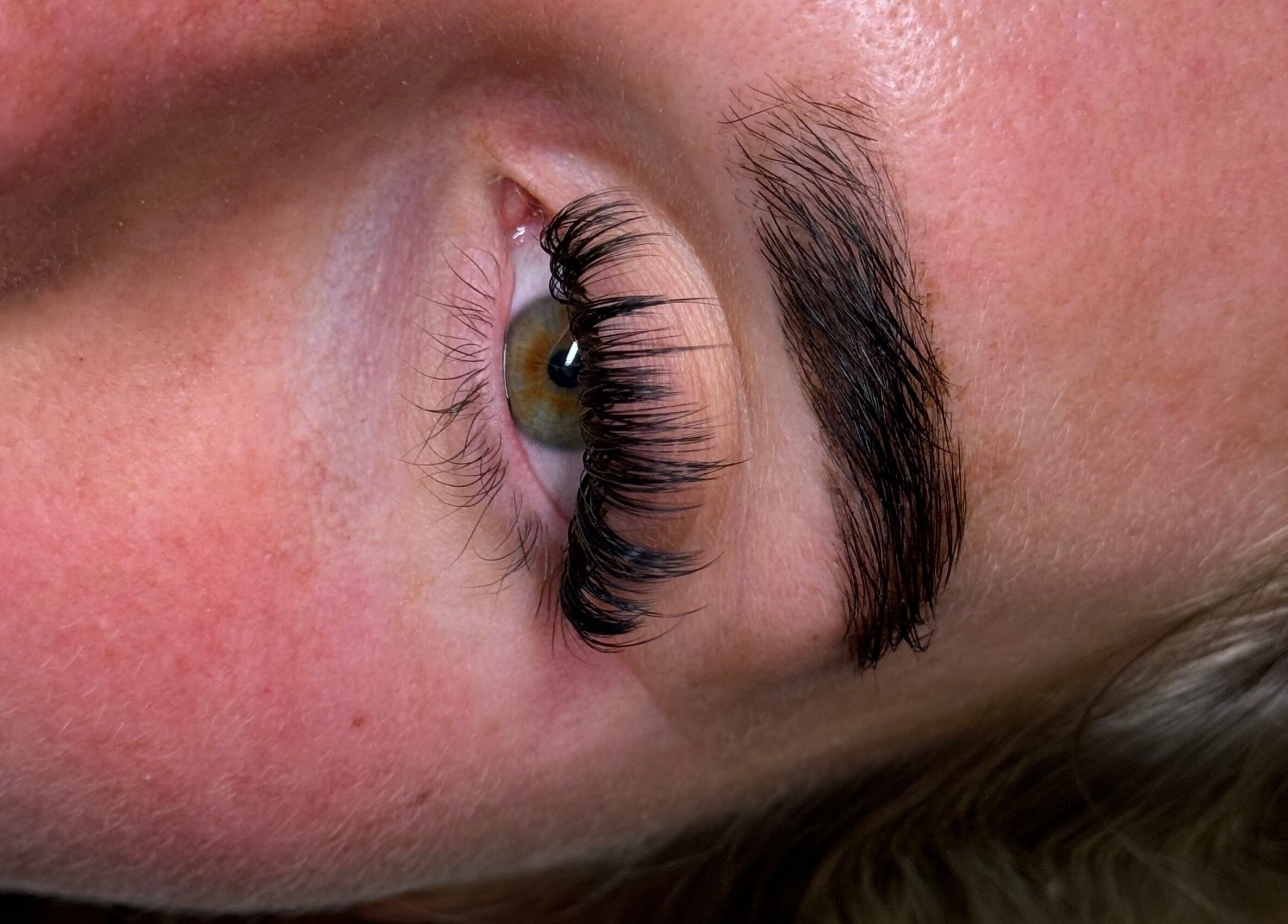 Close-up of eyelash extensions at That Lash Tech, Wyke, England, GB. Luxurious and expertly applied.
