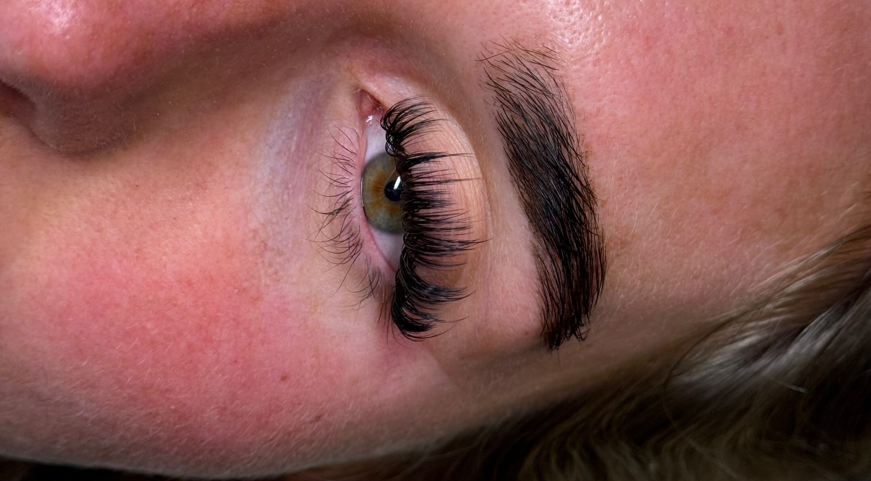 Close-up of eyelash extensions at That Lash Tech, Wyke, England, GB. Luxurious and expertly applied.